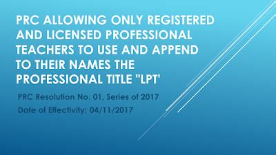 Only Registered and Licensed Professional Teacher to Affix The .